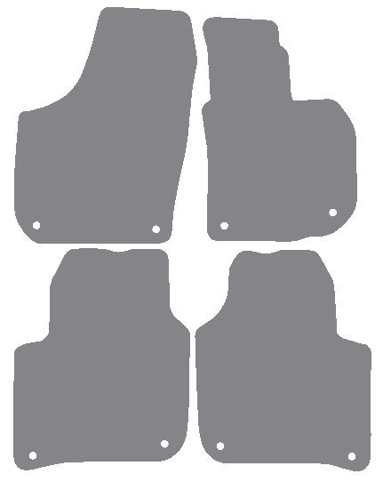 Skoda Superb 2008-2015 Grey Premium Carpet Tailored Car Mats NV HITECH