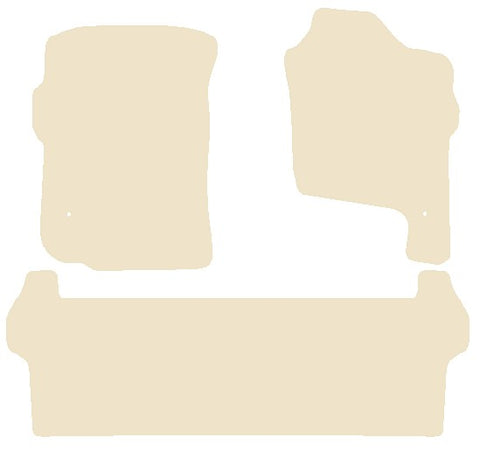 Ssangyong Rodius 2005 onwards Beige Luxury Velour Tailored Car Mats NV HITECH