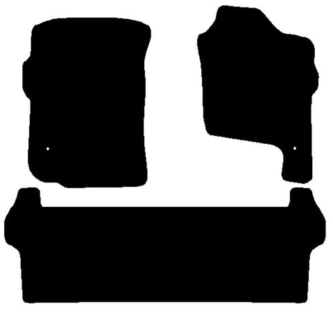 Ssangyong Rodius 2005 onwards Black Luxury Velour Tailored Car Mats NV HITECH