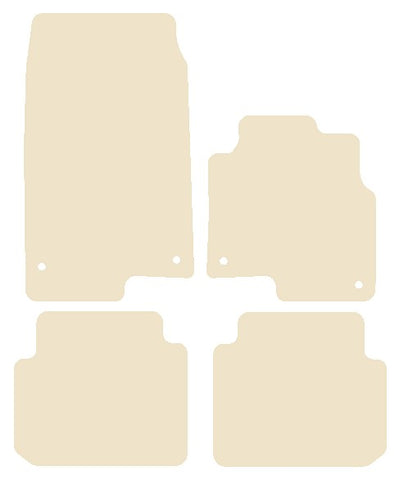 Smartcar Forfour 2004-2006 Beige Luxury Velour Tailored Car Mats NV HITECH