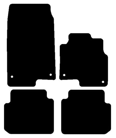 Smartcar Forfour 2004-2006 Black Luxury Velour Tailored Car Mats NV HITECH