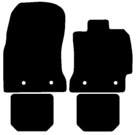 Subaru BRZ 2012 onwards Black Luxury Velour Tailored Car Mats NV HITECH