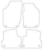 Skoda Fabia (Round Stud Fixings) MK2 2007-2014 Tailored VS Rubber Car Mats