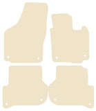 Skoda Yeti 2009-2017 Beige Luxury Velour Tailored Car Mats NV HITECH