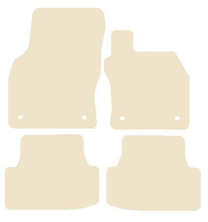 Seat Leon Mk3 (Inc Cupra / R & FR) 2012-2020 Beige Luxury Velour Tailored Car Mats NV HITECH