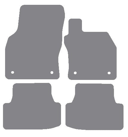 Seat Leon Mk3 (Inc Cupra / R & FR) 2012-2020 Grey Premium Carpet Tailored Car Mats NV HITECH