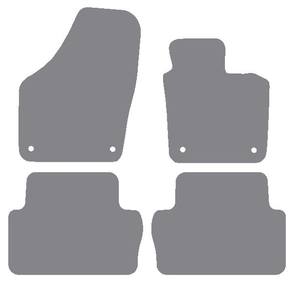 Seat Alhambra 2010 onwards Grey Premium Carpet Tailored Car Mats NV HITECH