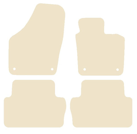 Seat Alhambra 2010-2020 Beige Luxury Velour Tailored Car Mats NV HITECH
