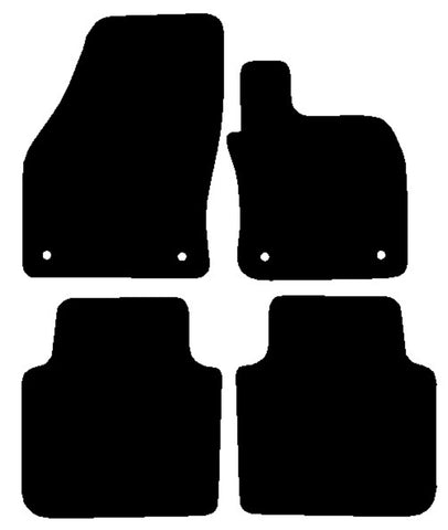 Skoda Kodiaq 2016 onwards Black Luxury Velour Tailored Car Mats NV HITECH