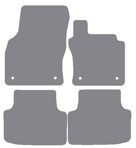 Skoda Octavia 2013-2020 Grey Premium Carpet Tailored Car Mats NV HITECH