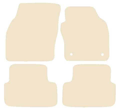 Seat Ibiza 2017 onwards Beige Luxury Velour Tailored Car Mats NV HITECH