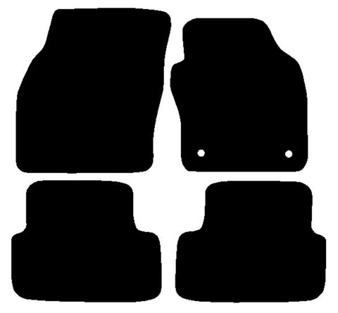 Seat Ibiza 2017 onwards Black Luxury Velour Tailored Car Mats NV HITECH