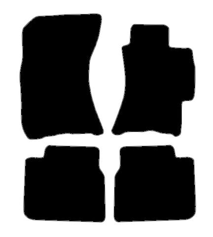 Subaru Legacy 2004-2009 Black Luxury Velour Tailored Car Mats NV HITECH