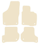Skoda Octavia (Oval Twist Fix All 4) 2004-2013 Beige Luxury Velour Tailored Car Mats NV HITECH