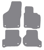 Skoda Octavia (Oval Twist Fix All 4) 2004-2013 Grey Premium Carpet Tailored Car Mats NV HITECH