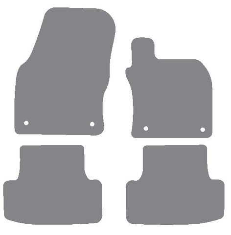 Skoda Karoq 2017 onwards Grey Premium Carpet Tailored Car Mats NV HITECH