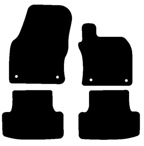 Skoda  Karoq 2017 onwards Black Luxury Velour Tailored Car Mats NV HITECH