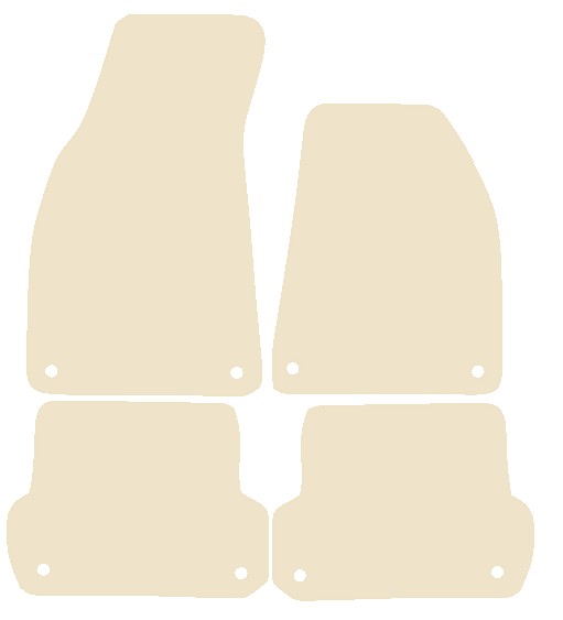 Seat Exeo 2008-2013 Beige Luxury Velour Tailored Car Mats NV HITECH