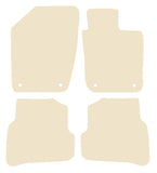 Skoda Fabia (Oval Twist Fixings) 2015-2021 Beige Luxury Velour Tailored Car Mats NV HITECH