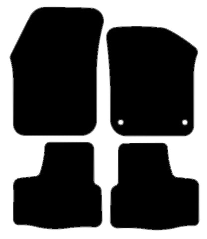 Skoda Citigo 2011 onwards Black Luxury Velour Tailored Car Mats NV HITECH