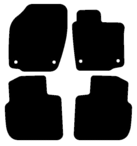 Skoda Rapid 2012 onwards Black Luxury Velour Tailored Car Mats NV HITECH