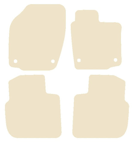 Skoda Rapid 2012 onwards Beige Luxury Velour Tailored Car Mats NV HITECH