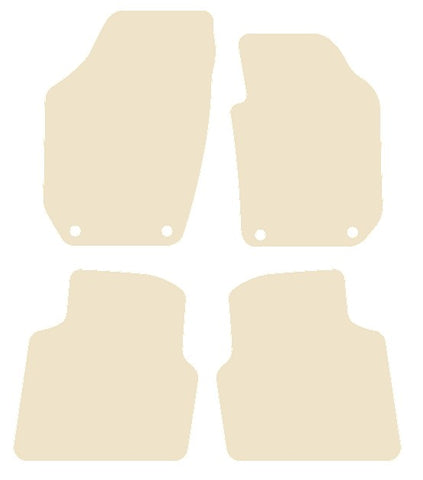 Skoda Roomster 2007-2015 Beige Luxury Velour Tailored Car Mats NV HITECH