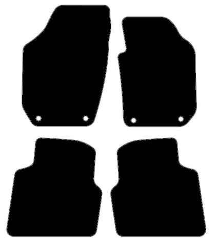 Skoda Roomster 2007-2015 Black Luxury Velour Tailored Car Mats NV HITECH