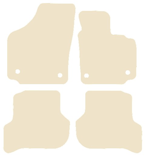 Seat Altea XL 2006-2015 Beige Luxury Velour Tailored Car Mats NV HITECH