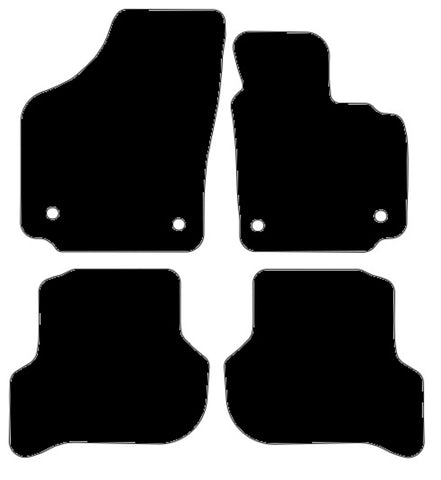 Seat Altea XL 2006-2015 Black Tailored Carpet Car Mats NV HITECH