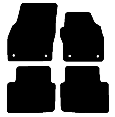 Skoda Scala 2019 onwards Black Luxury Velour Tailored Car Mats NV HITECH