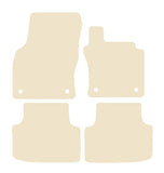 Skoda Octavia 4th Generation 2020 onwards Beige Luxury Velour Tailored Car Mats NV HITECH