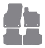 Skoda Octavia 4th Generation 2020 onwards Grey Premium Carpet Tailored Car Mats NV HITECH