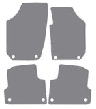 Skoda Fabia (Oval Twist Fixings) 2007-2014 Grey Luxury Velour Tailored Carpet Car Mats NV HITECH