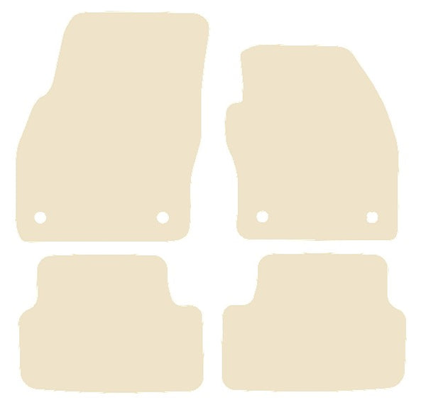 Skoda Fabia 2022 onwards Beige Luxury Velour Tailored Carpet Car Mats NV HITECH
