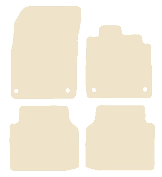 Skoda Enyaq Iv 2020 onwards Beige Luxury Velour Tailored Carpet Car Mats NV HITECH