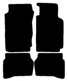 Toyota Corolla 1987-1992 Black Luxury Velour Tailored Car Mats NV HITECH