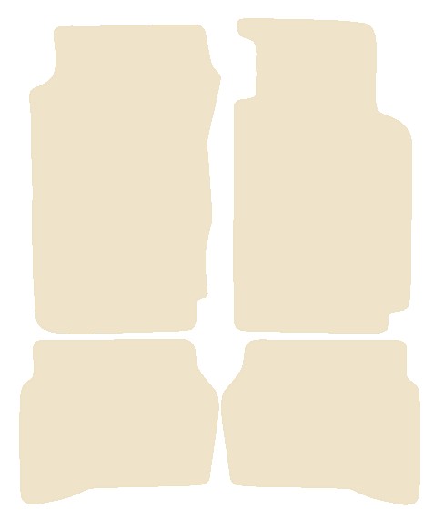 Toyota Corolla 1987-1992 Beige Luxury Velour Tailored Car Mats NV HITECH