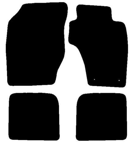 Toyota RAV4 1994-2000 Black Luxury Velour Tailored Car Mats NV HITECH