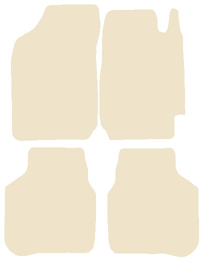 Toyota Corolla 5dr 1992-1997 Beige Luxury Velour Tailored Car Mats NV HITECH