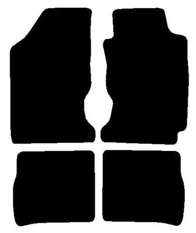 Toyota Carina 2 1988-1992 Black Luxury Velour Tailored Car Mats NV HITECH