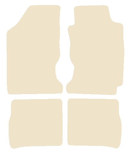 Toyota Carina 2 1988-1992 Beige Luxury Velour Tailored Car Mats NV HITECH