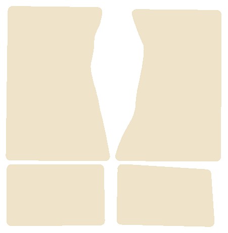 Toyota Celica 1975-1975 Beige Luxury Velour Tailored Car Mats NV HITECH