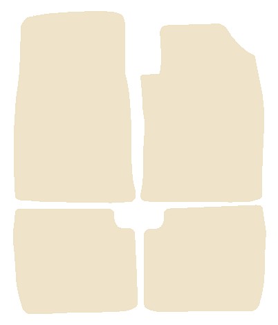 Toyota Camry 1997-2008 Beige Luxury Velour Tailored Car Mats NV HITECH