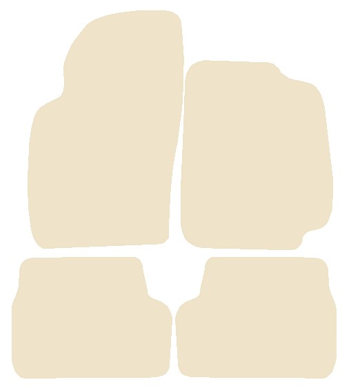 Toyota Starlet 1996-1999 Beige Luxury Velour Tailored Car Mats NV HITECH