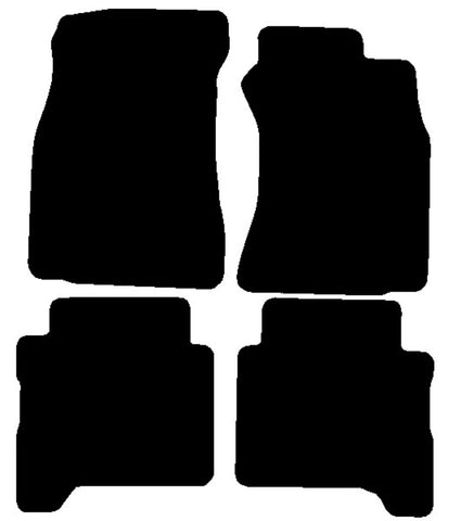 Toyota Hilux Doublecab 1989-1997 Black Premium Carpet Tailored Car Mats NV HITECH