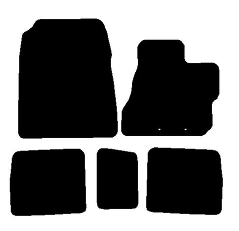 Toyota iQ 2009-2015 Black Premium Carpet Tailored Car Mats NV HITECH
