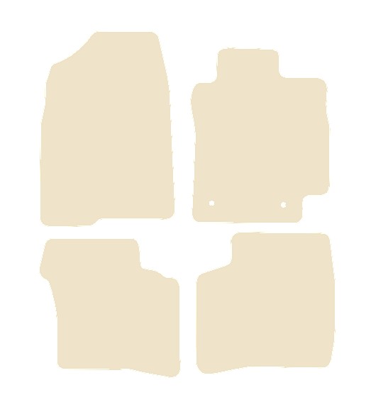 Toyota Prius 2000-2004 Beige Luxury Velour Tailored Car Mats NV HITECH