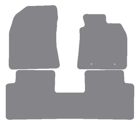 Toyota Avensis (Eyelets) 2009-2011 Grey Premium Carpet Tailored Car Mats NV HITECH