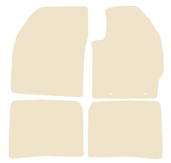 Toyota Prius 2009-2015 Beige Luxury Velour Tailored Car Mats NV HITECH